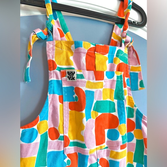 Lucy & Yak Pants - Lucy & Yak x Claire Ritchie Colorful Abstract Print Original Dungarees Size 0